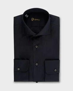 Dark Navy Cotton Stretch Shirt