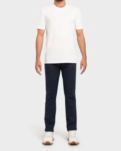 Dark Navy Lightweight Cotton Stretch Slim Fit Jeans