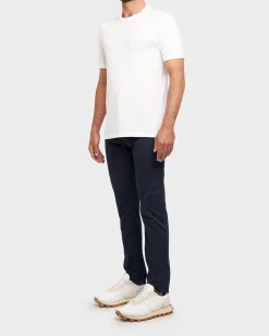 Dark Navy Lightweight Cotton Stretch Slim Fit Jeans