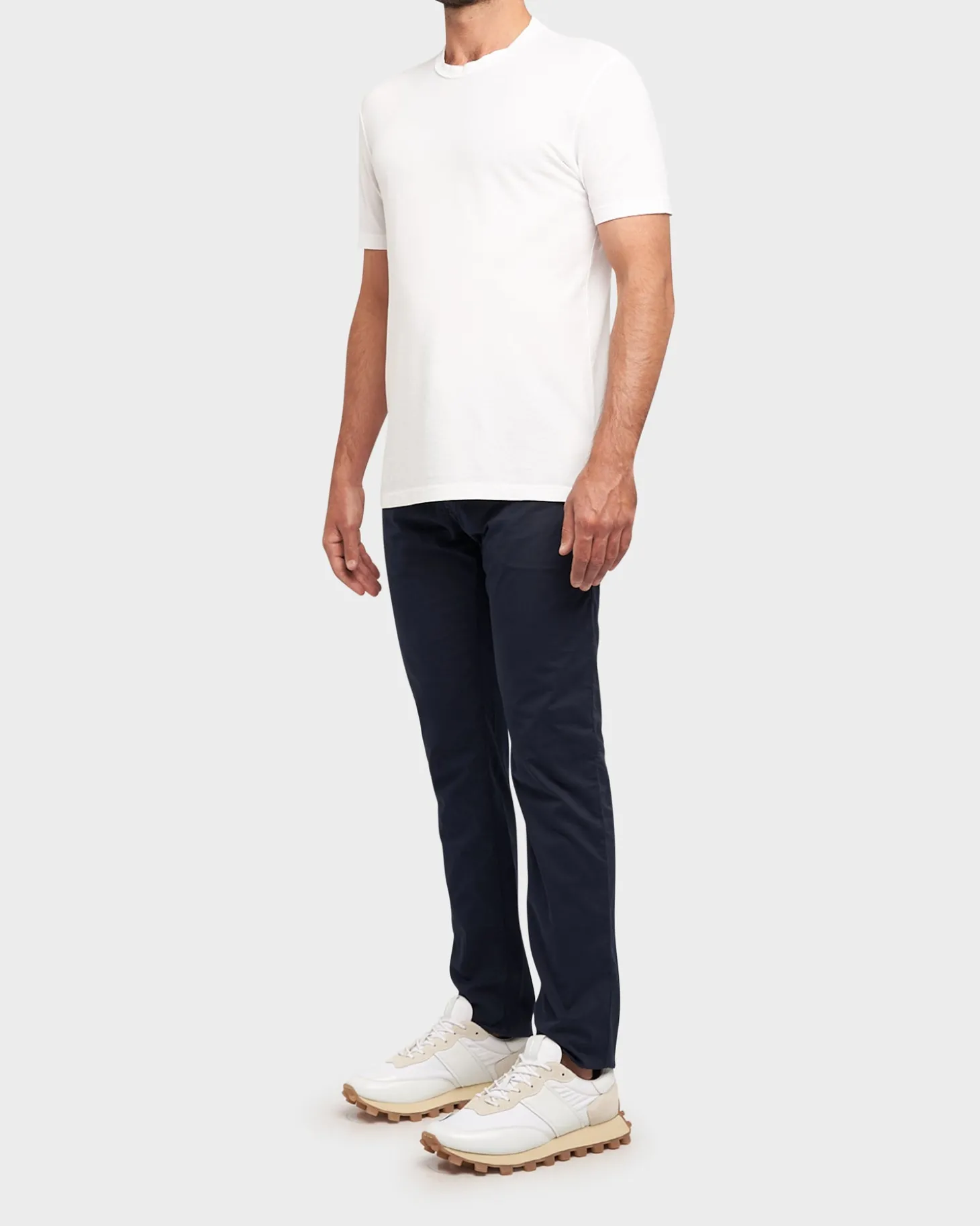 Dark Navy Lightweight Cotton Stretch Slim Fit Jeans