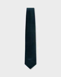 Dark Teal Diamond Pattern Tie