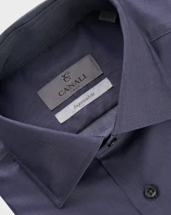 Deep Blue Shot Impeccabile Cotton Shirt