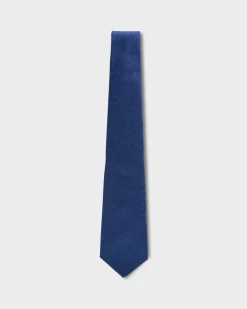 Deep Blue Textured Silk Tie