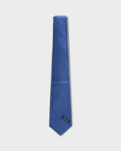 Deep Blue Textured Silk Tie