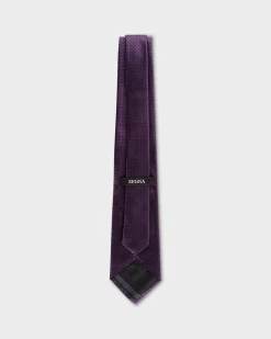 Deep Purple Textured Tie
