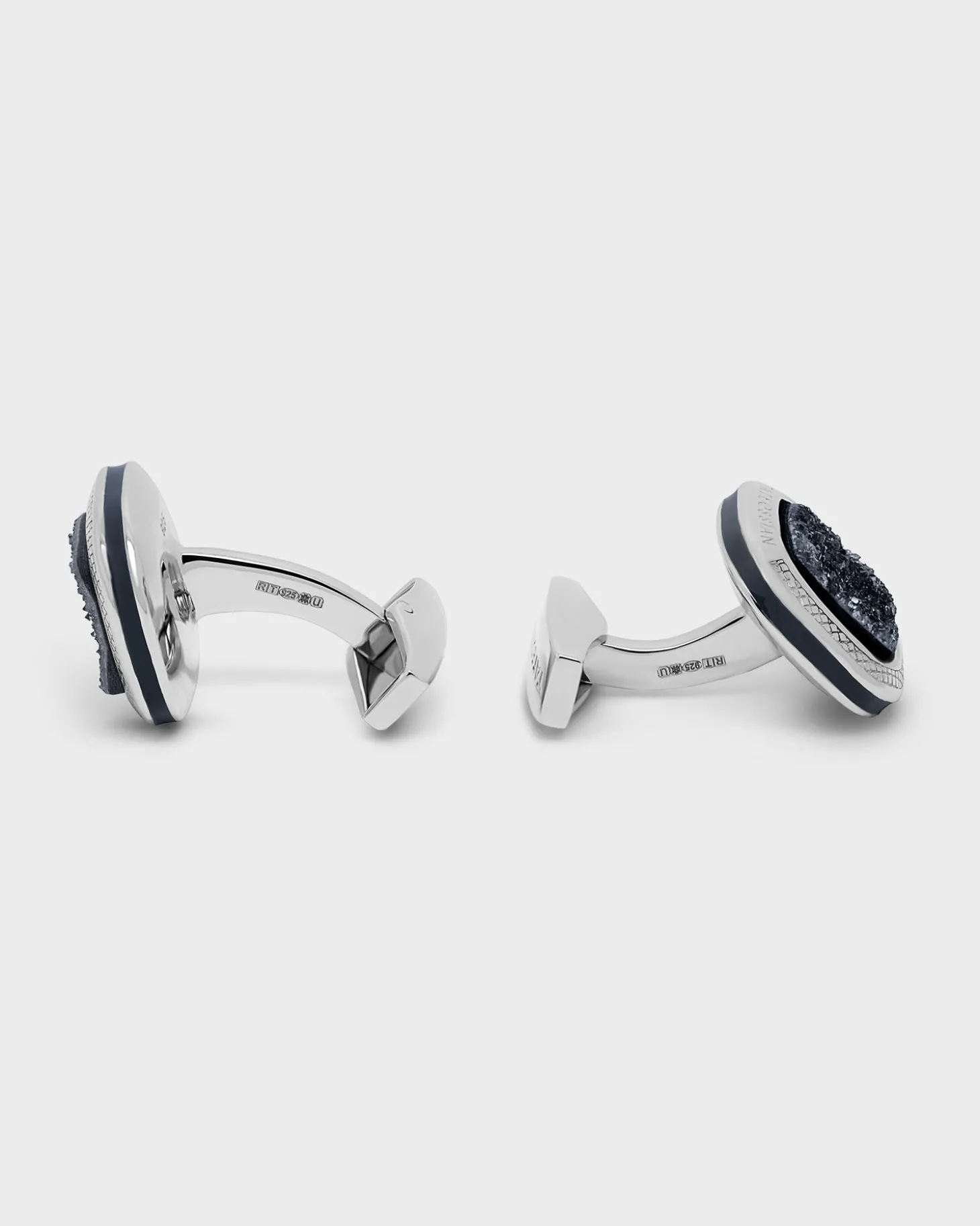 Druzy Quartz Sterling Silver Cufflinks