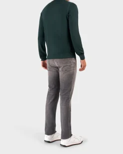 Emerald Crew Neck Merino Wool Sweater