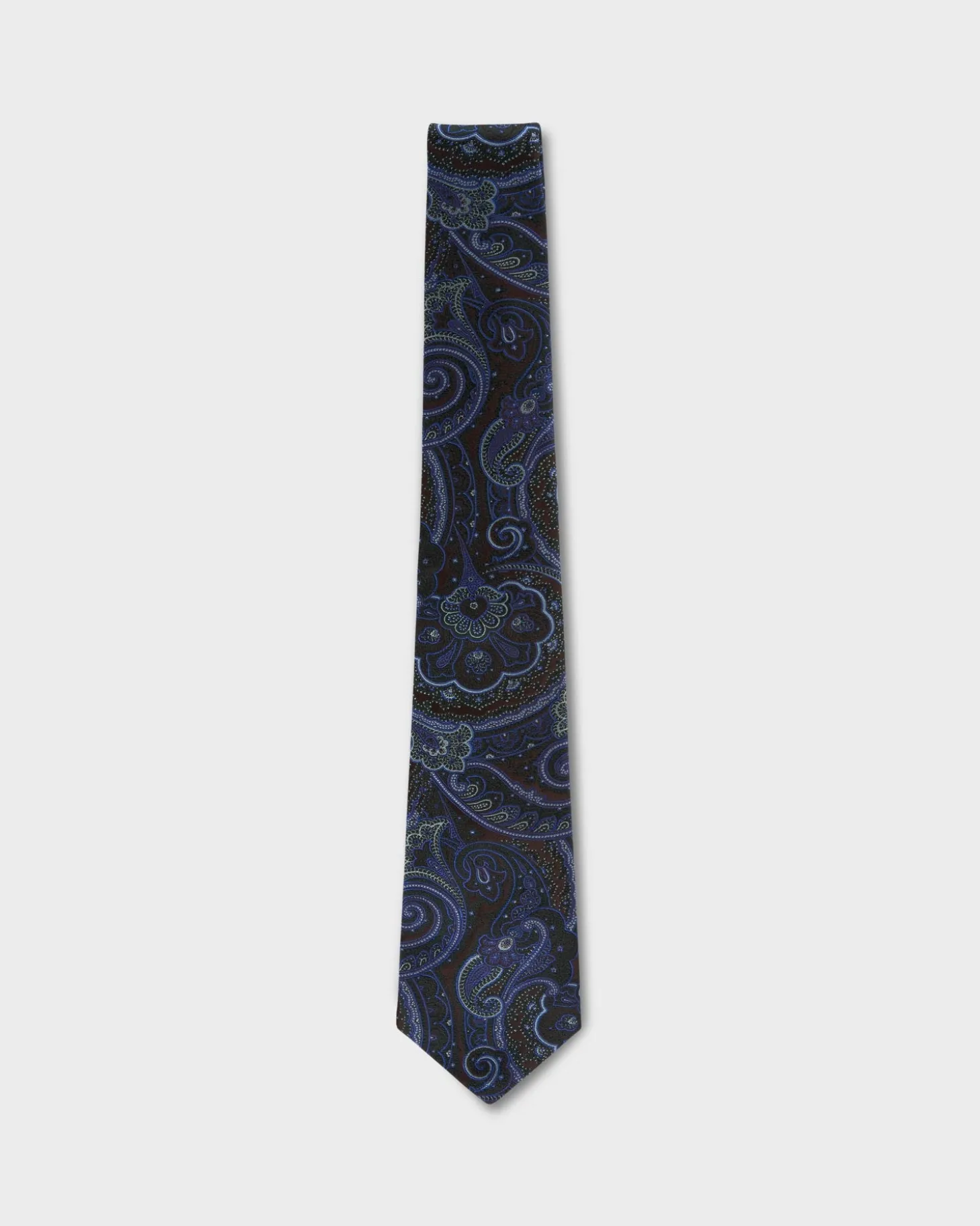 Emerald With Blue Paisley Tie