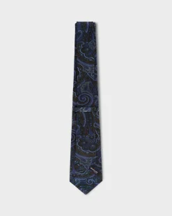 Emerald With Blue Paisley Tie