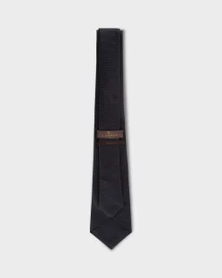Emerald With Midnight Blue Microtexture Silk Tie