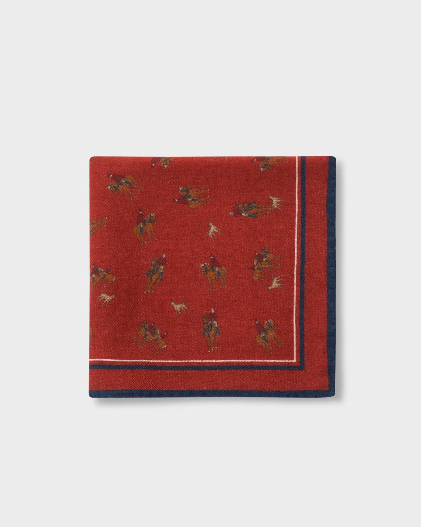 Equestrian Wool Pocket Square
