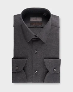Exclusive Grey Cotton Cashmere Shirt