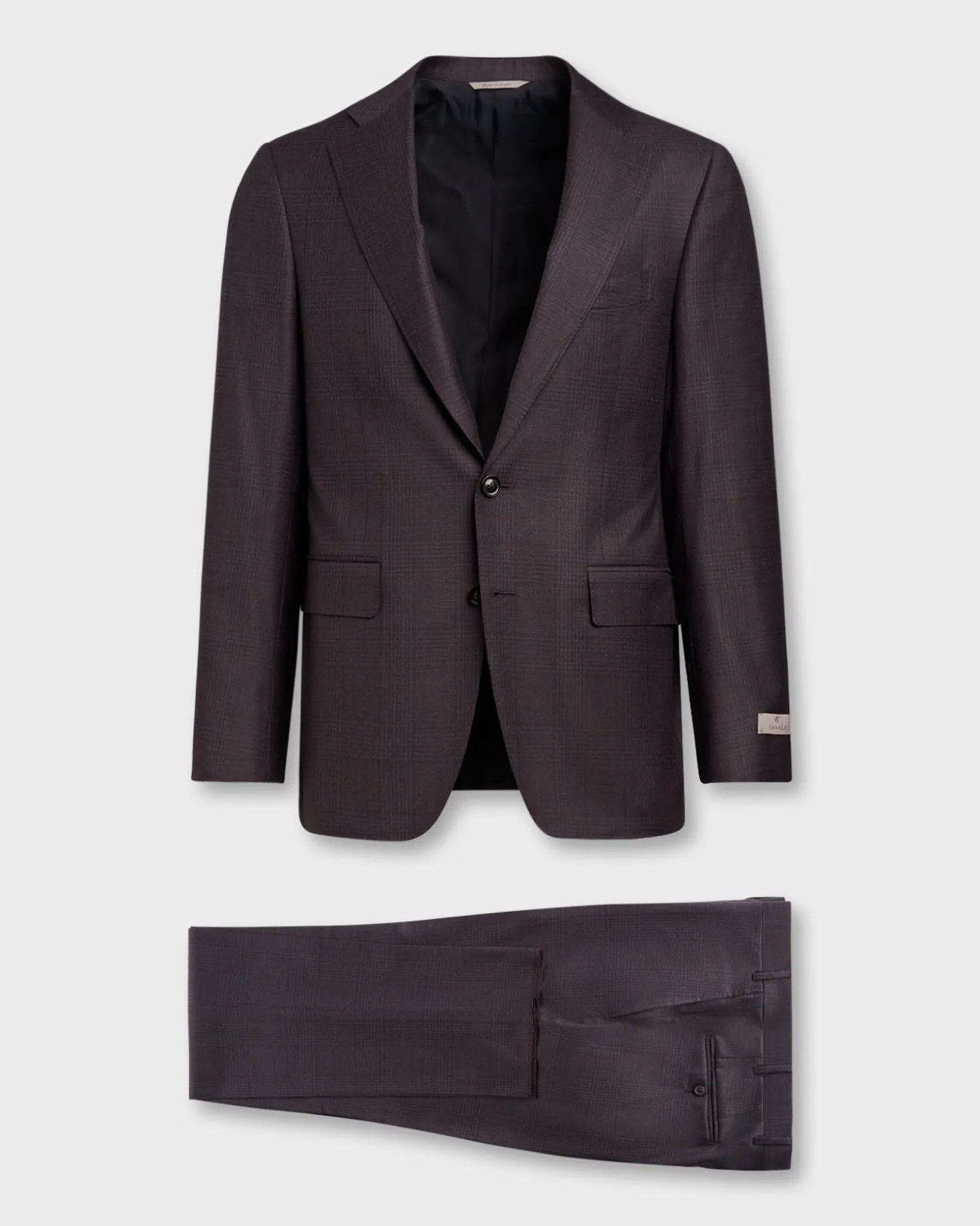 Exclusive Royal Burgundy Check Wool Suit