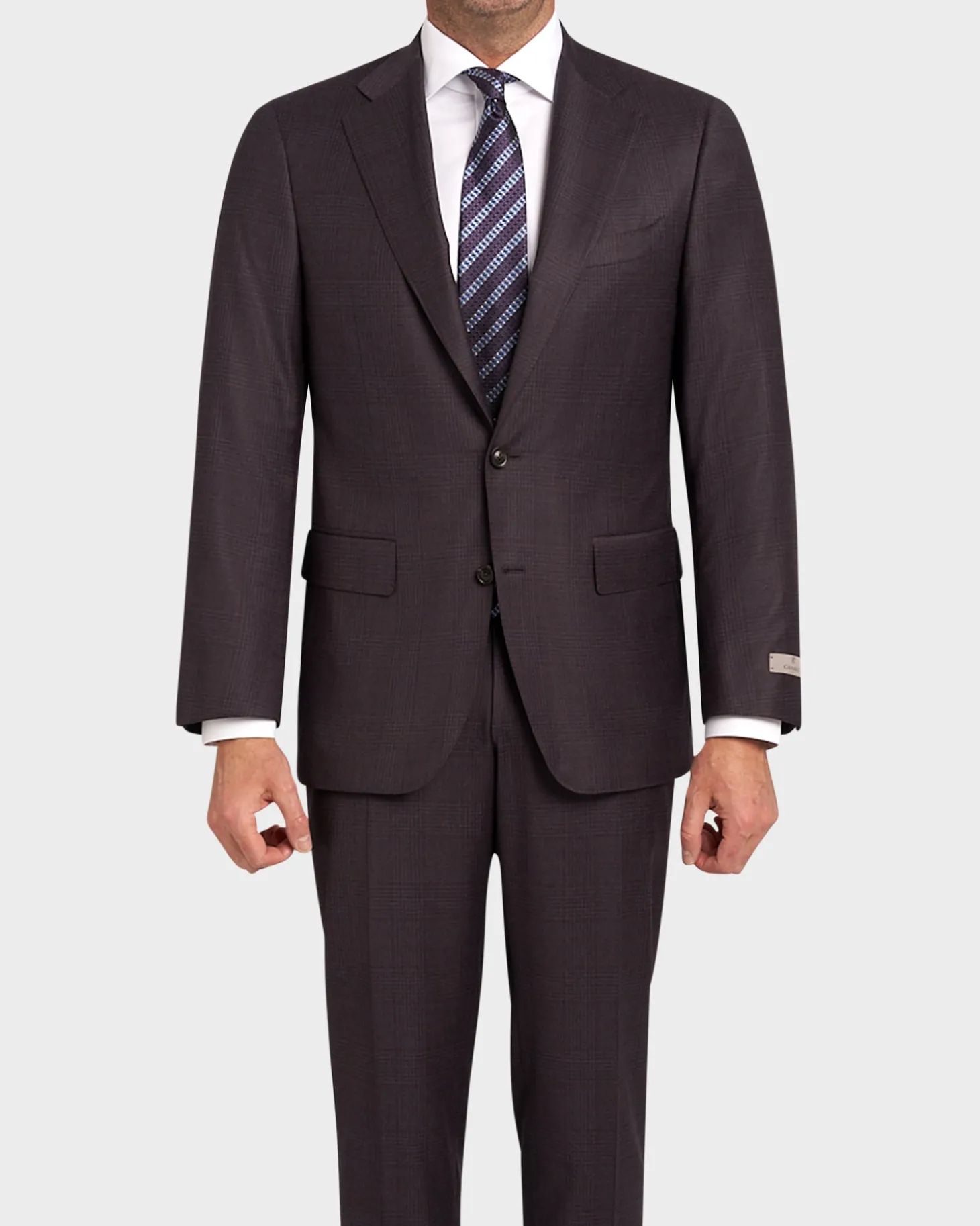 Exclusive Royal Burgundy Check Wool Suit