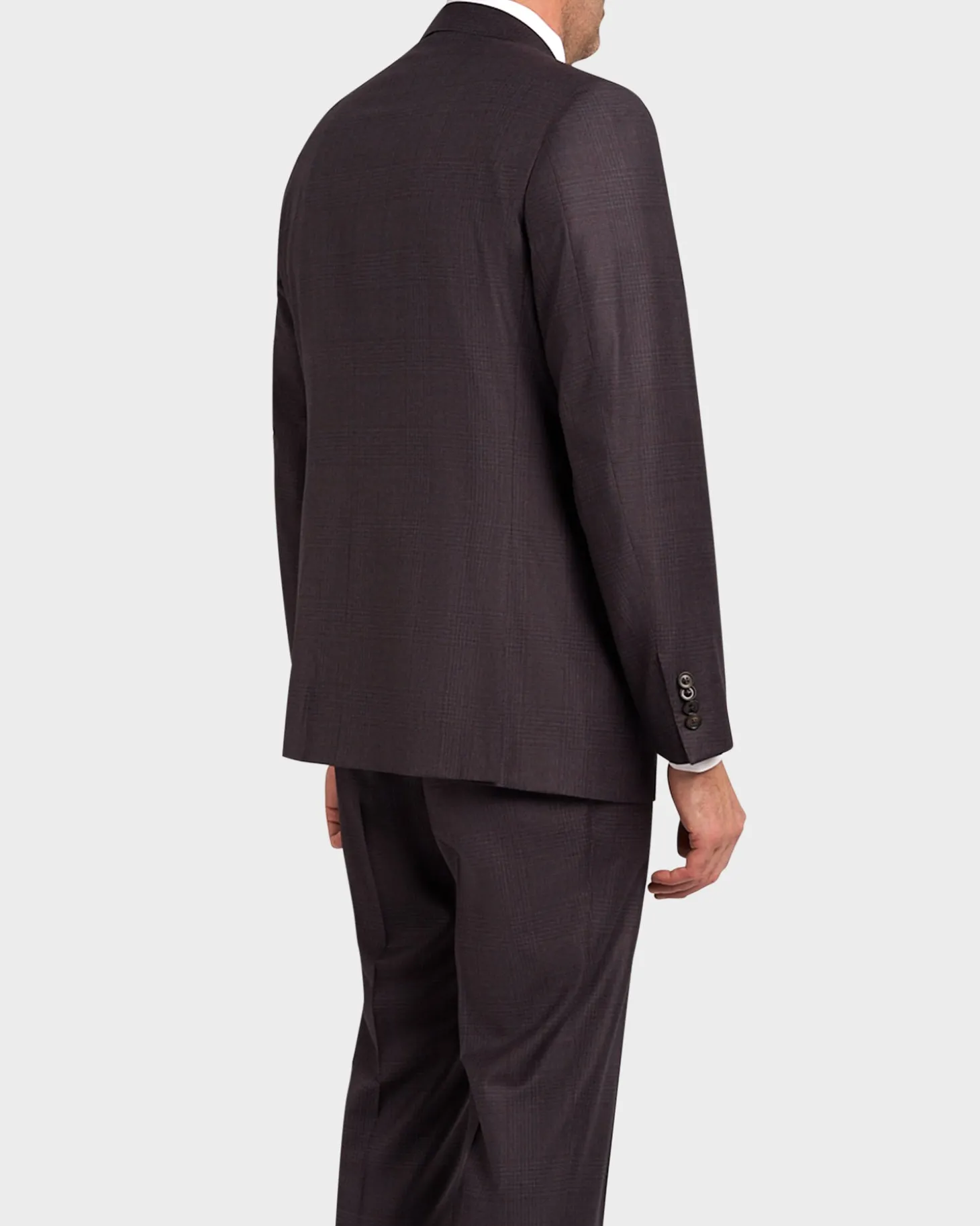 Exclusive Royal Burgundy Check Wool Suit