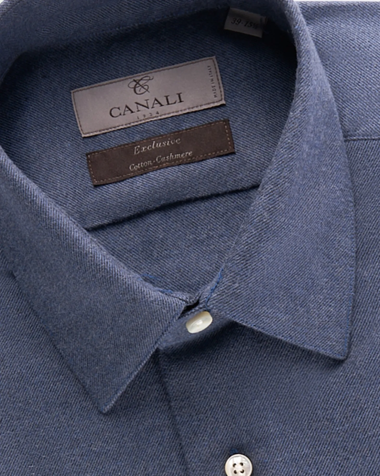 Exclusive Steel Blue Cotton Cashmere Shirt