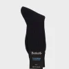 Extra Fine Navy Cotton Calf Length Socks