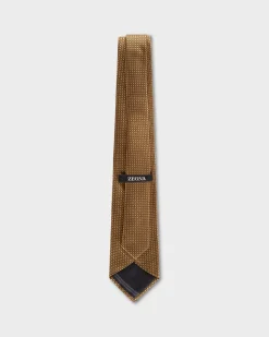 Gold Micro Circle Pattern Tie
