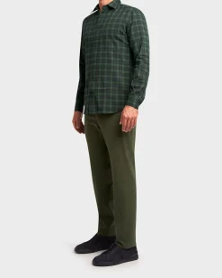 Green Cotton Chinos