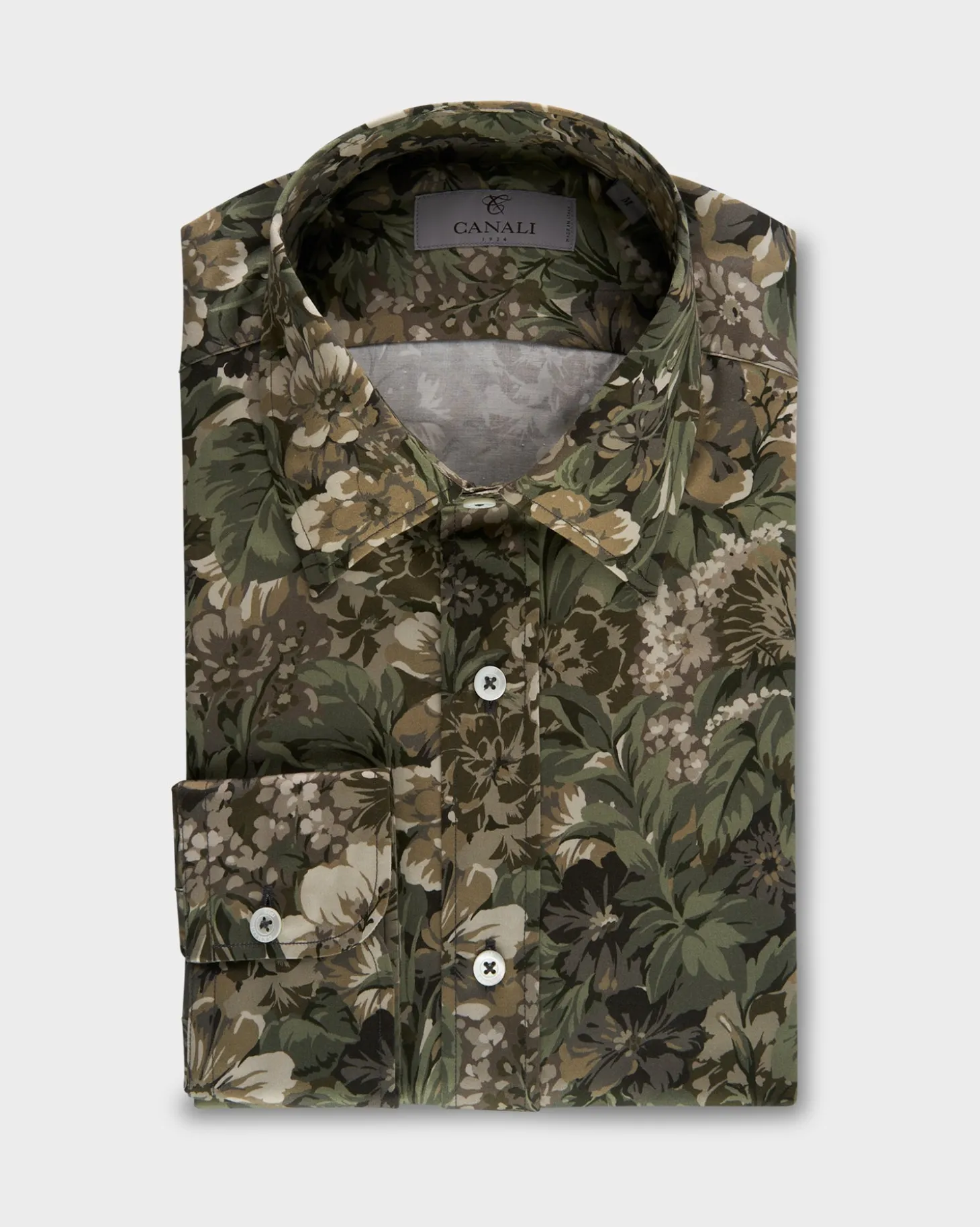 Green Floral Casual Shirt