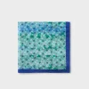 Green Floral Silk Pocket Square