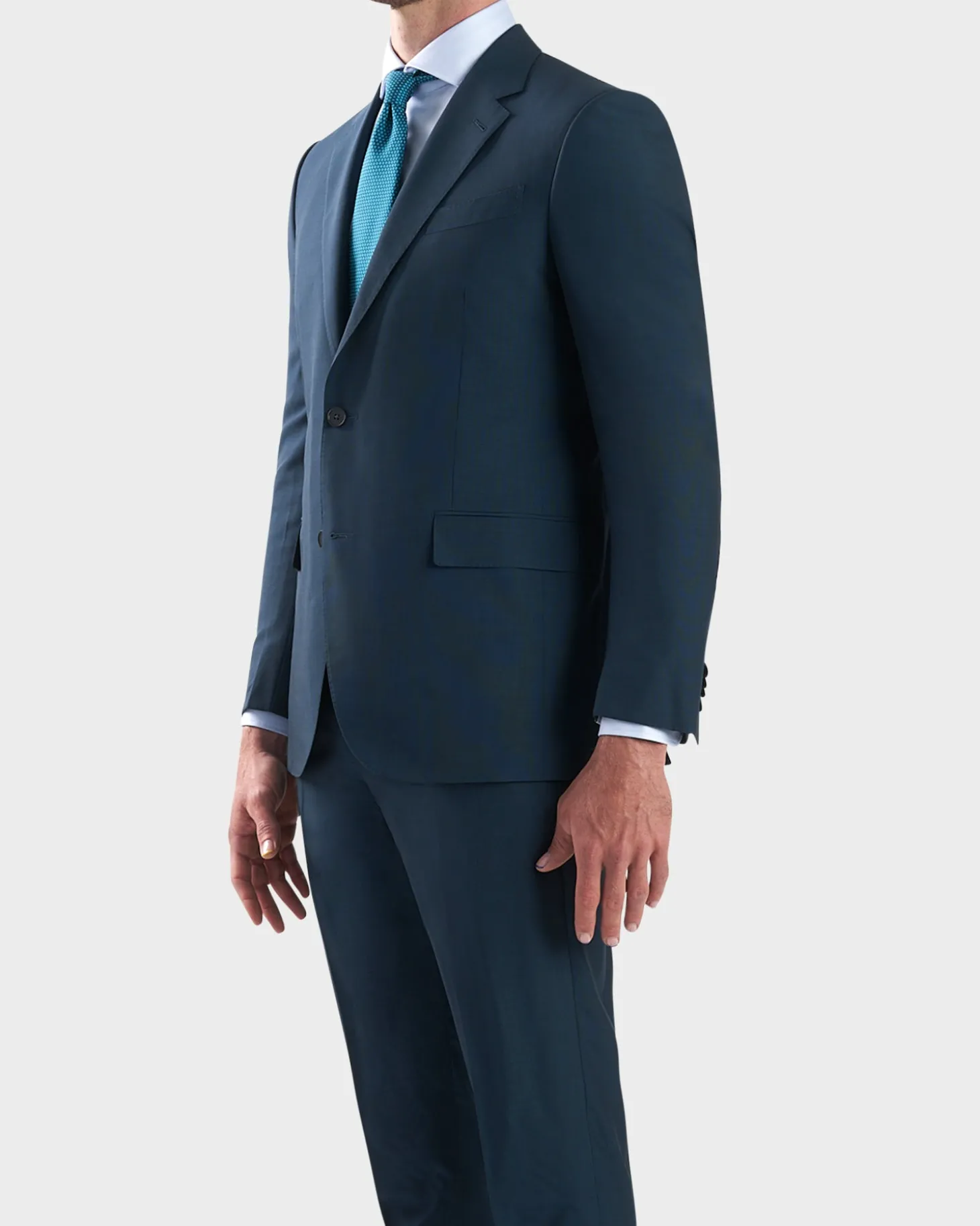 Green Wool Silk Milano Suit