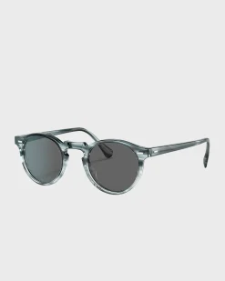 Gregory Peck Sun Washed Lapis With Carbon Grey