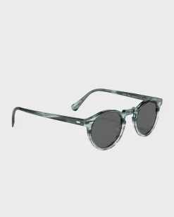 Gregory Peck Sun Washed Lapis With Carbon Grey