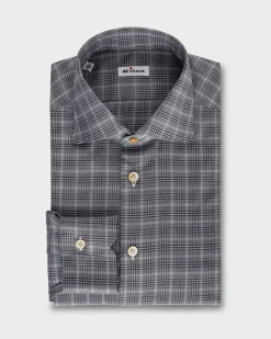Grey And Black Check Cotton Shirt