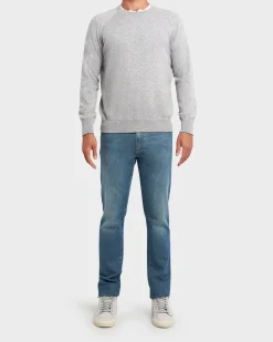 Grey Cashmere Crew Neck Sweater