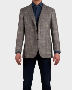 Grey Check Cashmere Sports Jacket