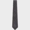 Grey Dotted Silk Tie