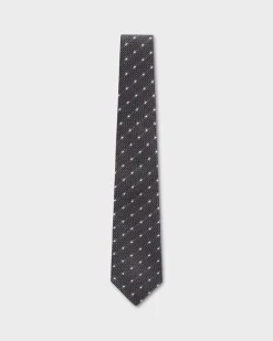 Grey Dotted Silk Tie