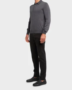 Grey Polo Wool Knit