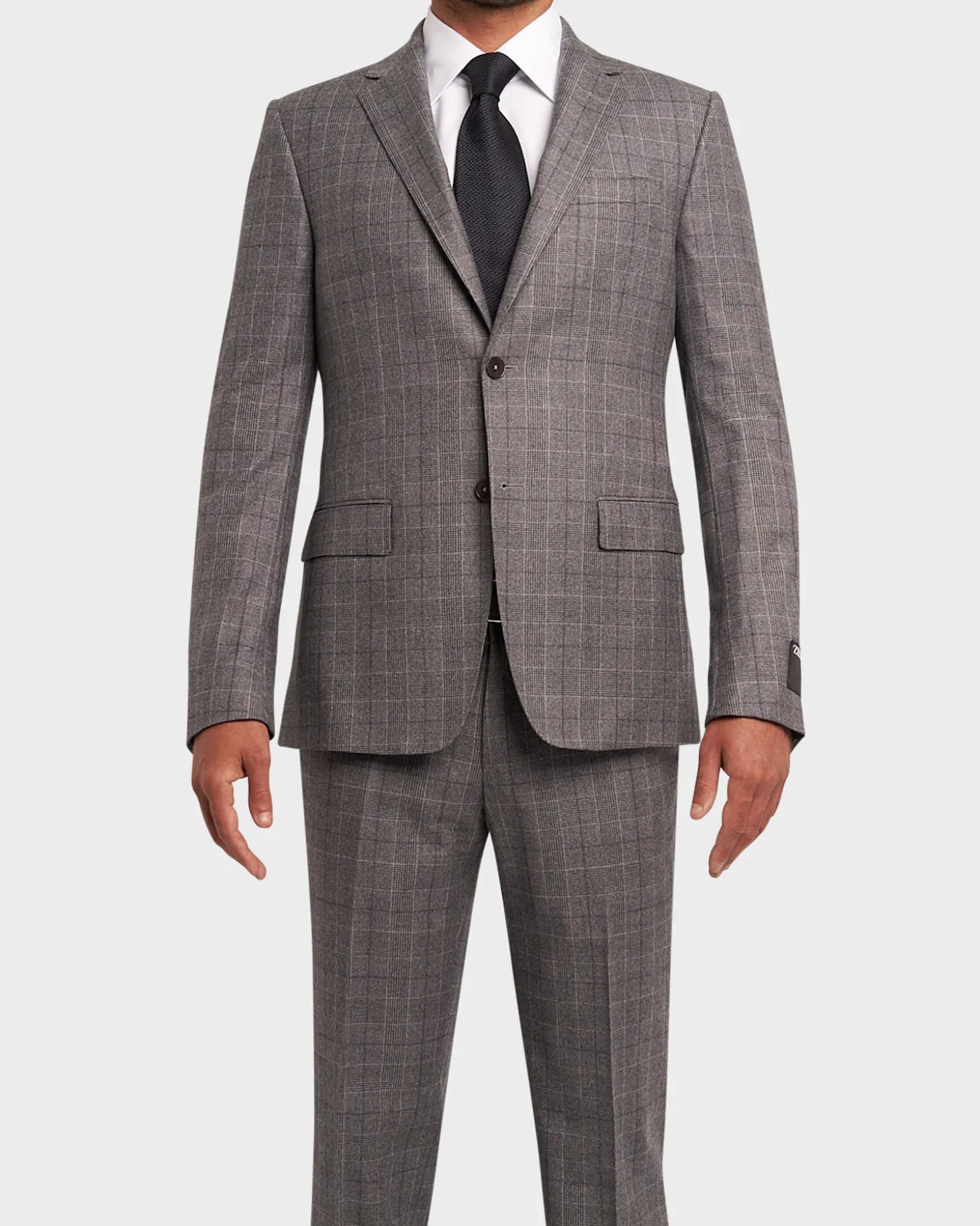 Grey Prince Of Wales Check Wool Suit