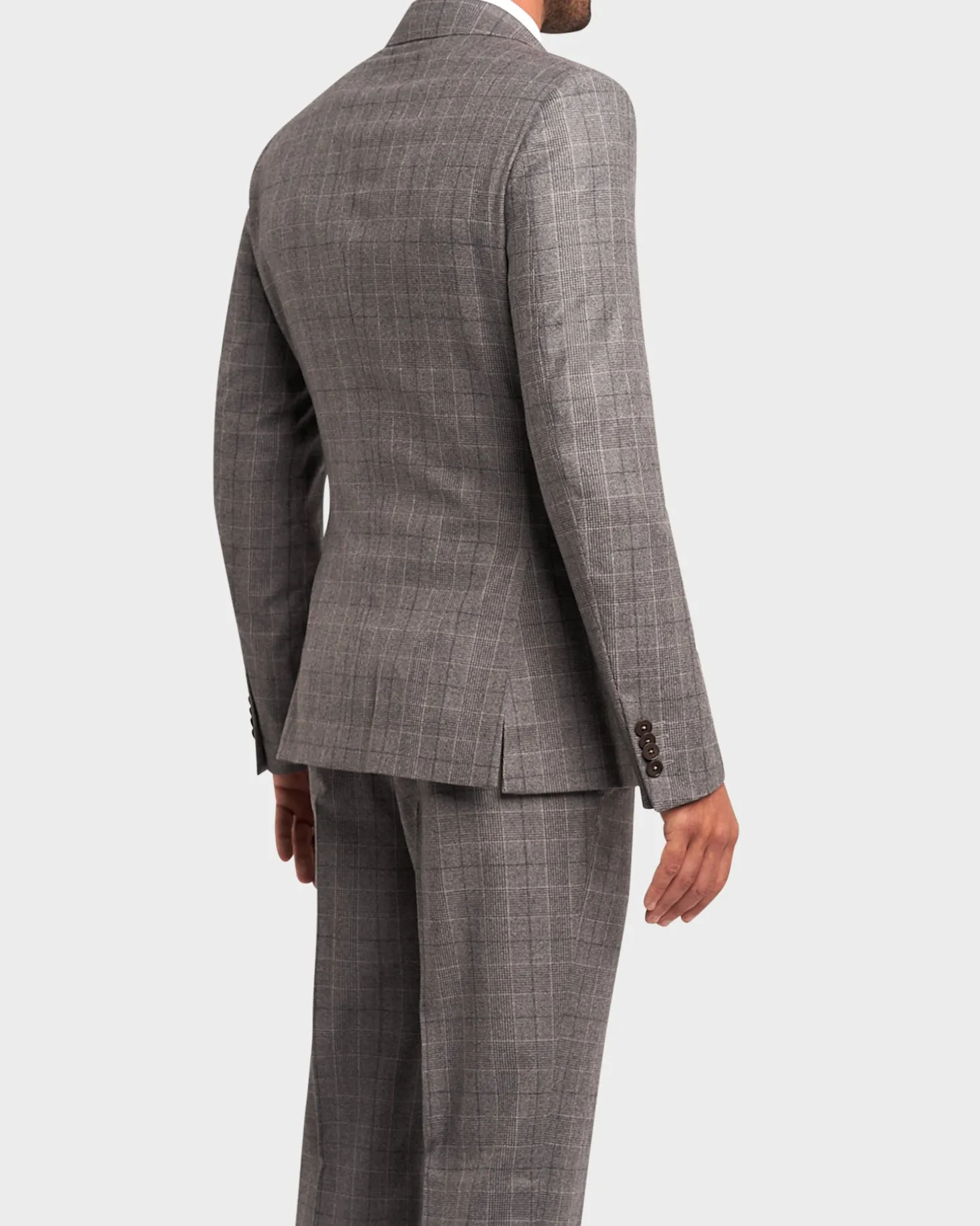 Grey Prince Of Wales Check Wool Suit
