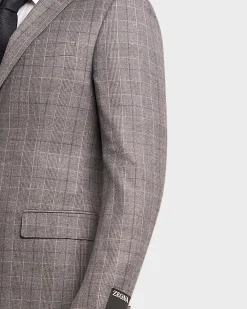 Grey Prince Of Wales Check Wool Suit