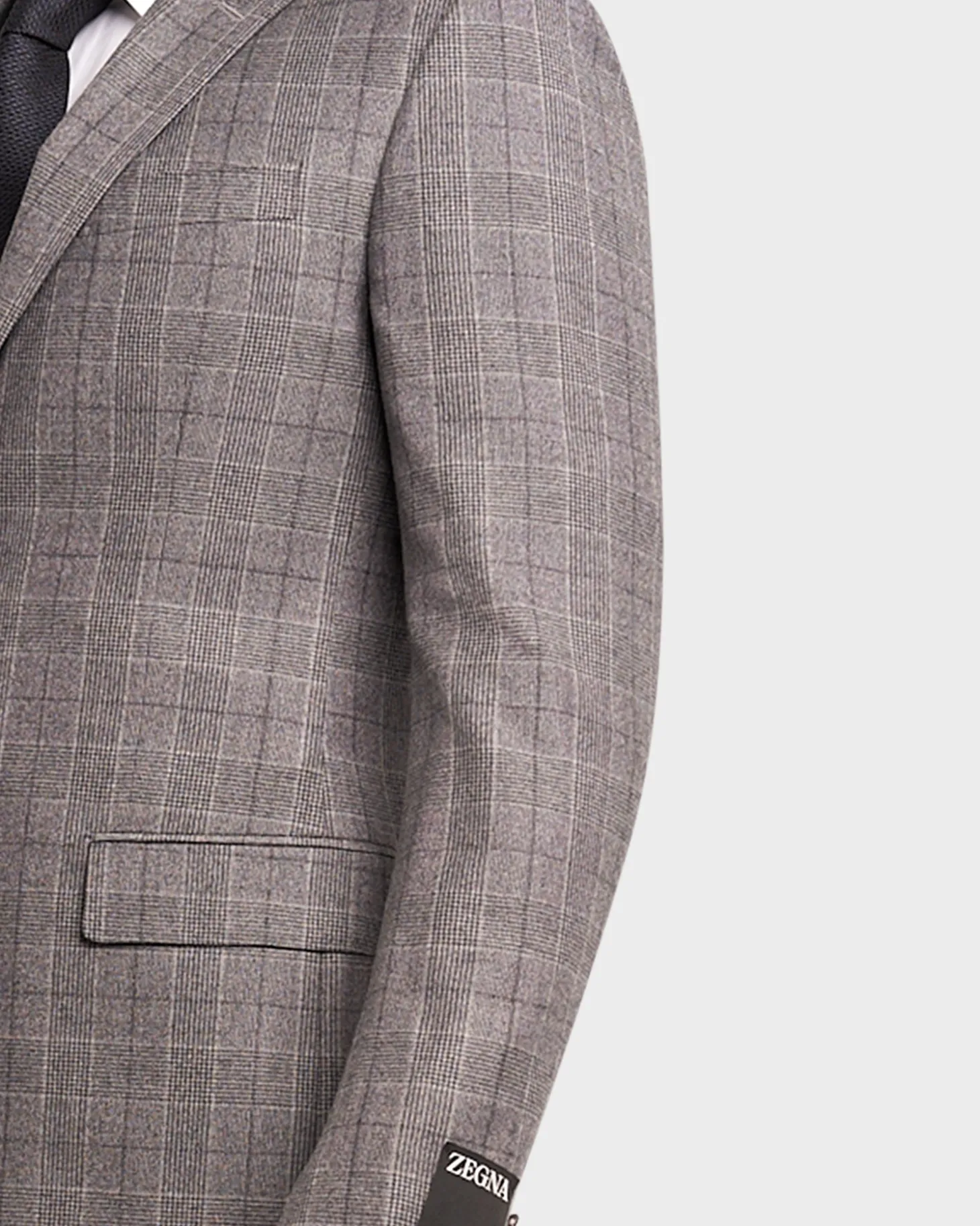 Grey Prince Of Wales Check Wool Suit