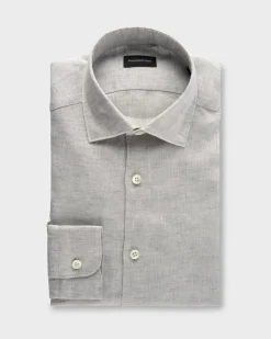 Grey Pure Linen Shirt