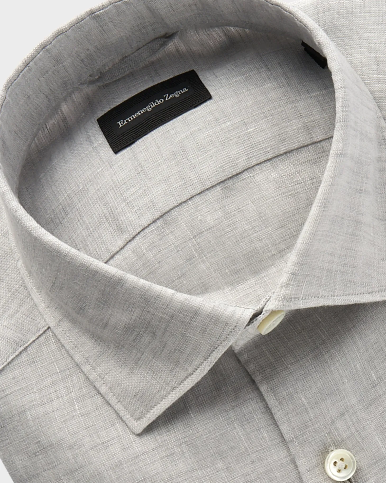 Grey Pure Linen Shirt