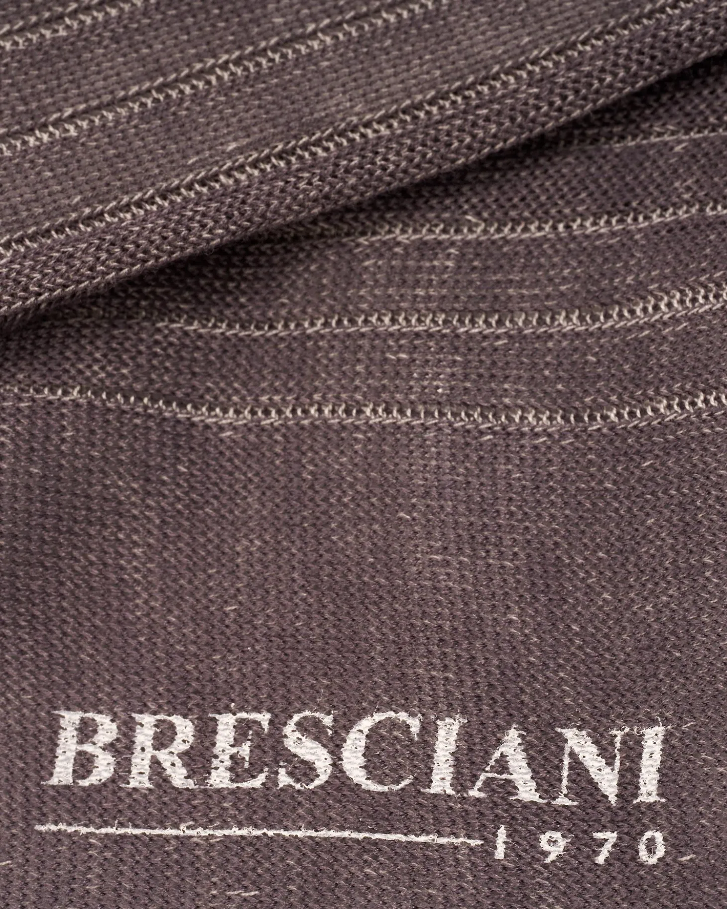 Grey Ribbed Cotton Calf Length Socks