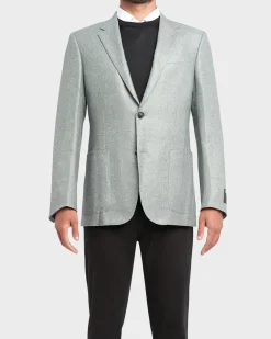 Grey Sage Silk Cashmere Sports Jacket