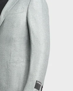 Grey Sage Silk Cashmere Sports Jacket