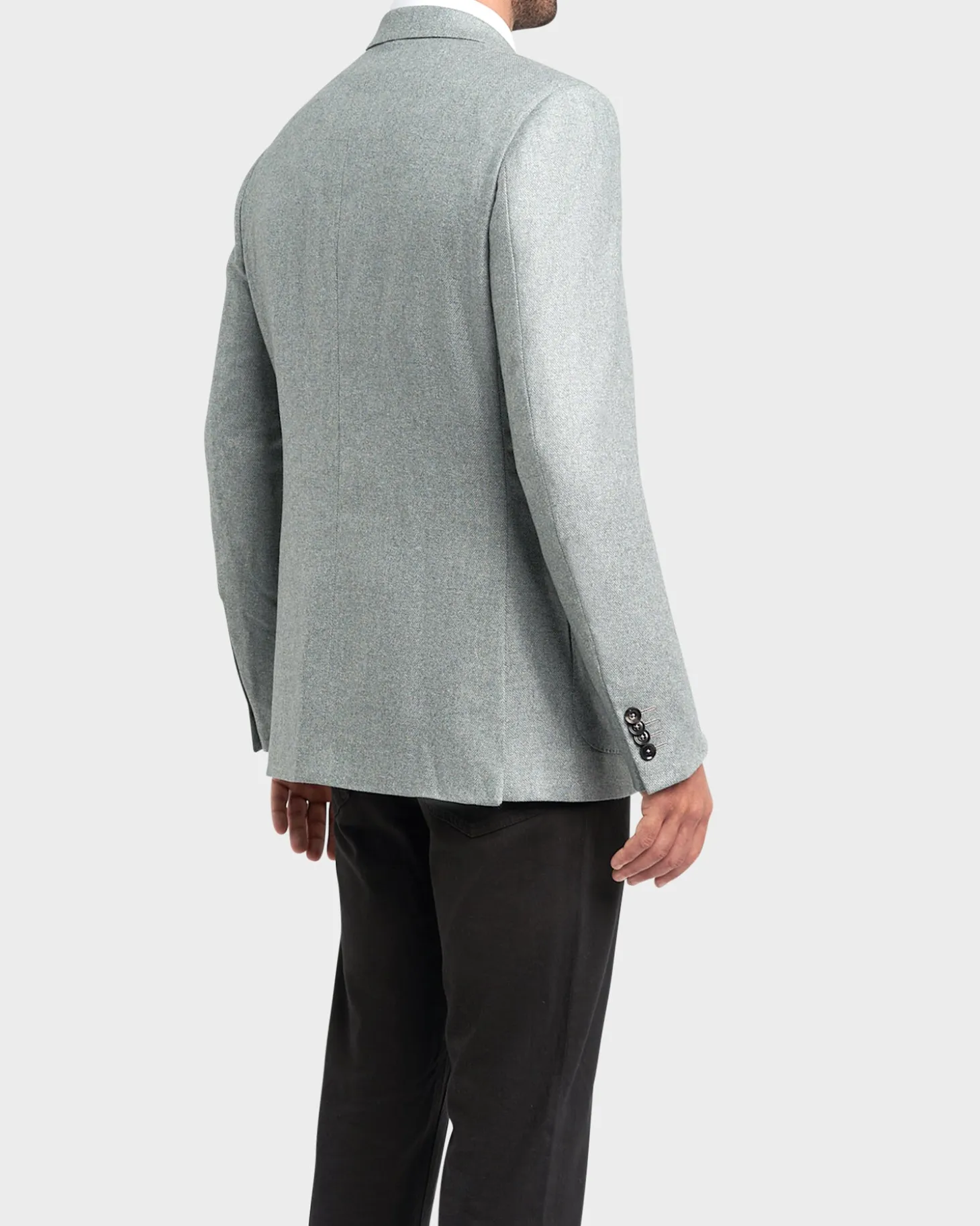 Grey Sage Silk Cashmere Sports Jacket