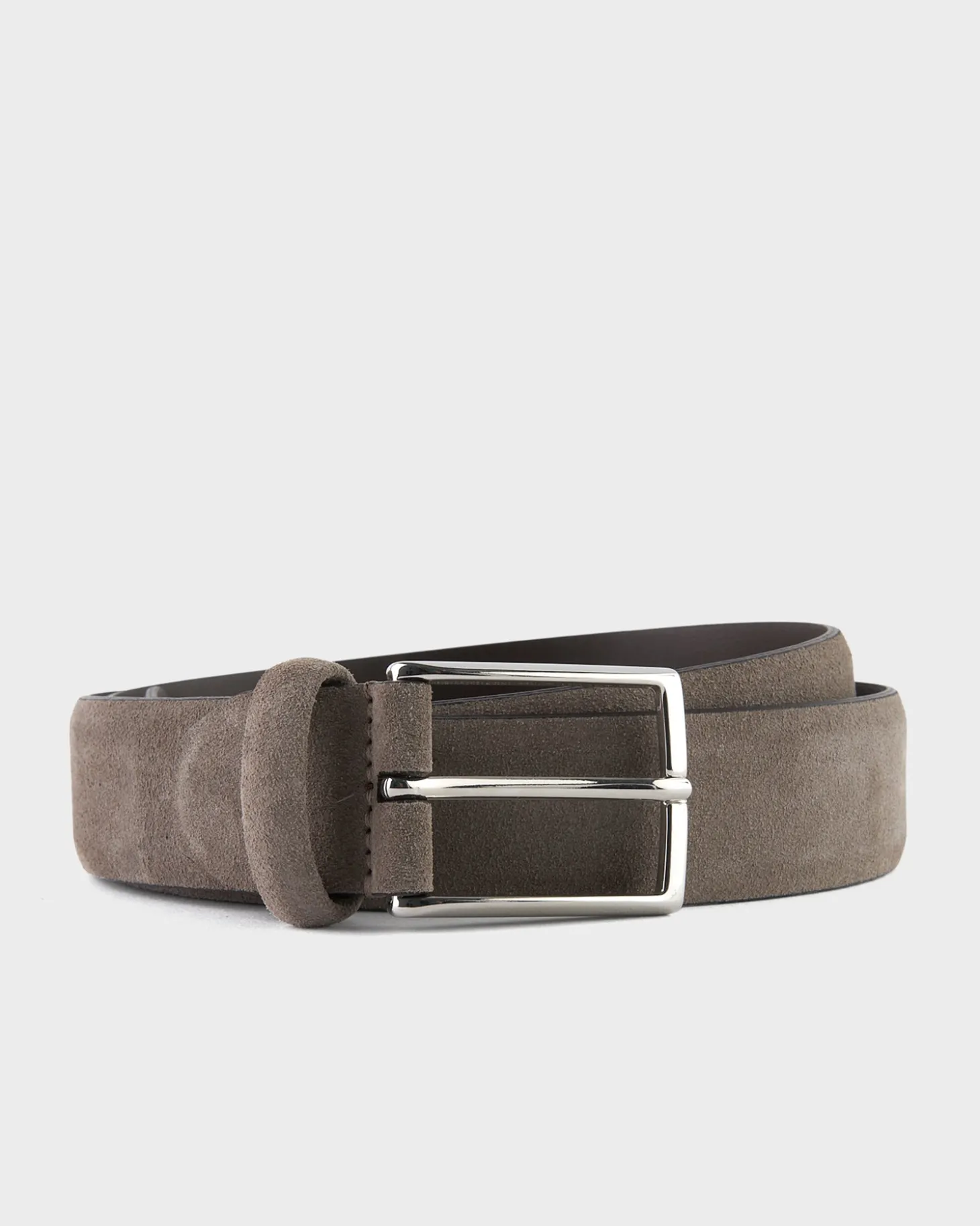 Grey Suede Leather Belt