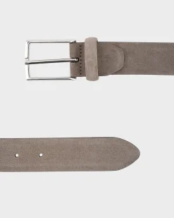 Grey Suede Leather Belt
