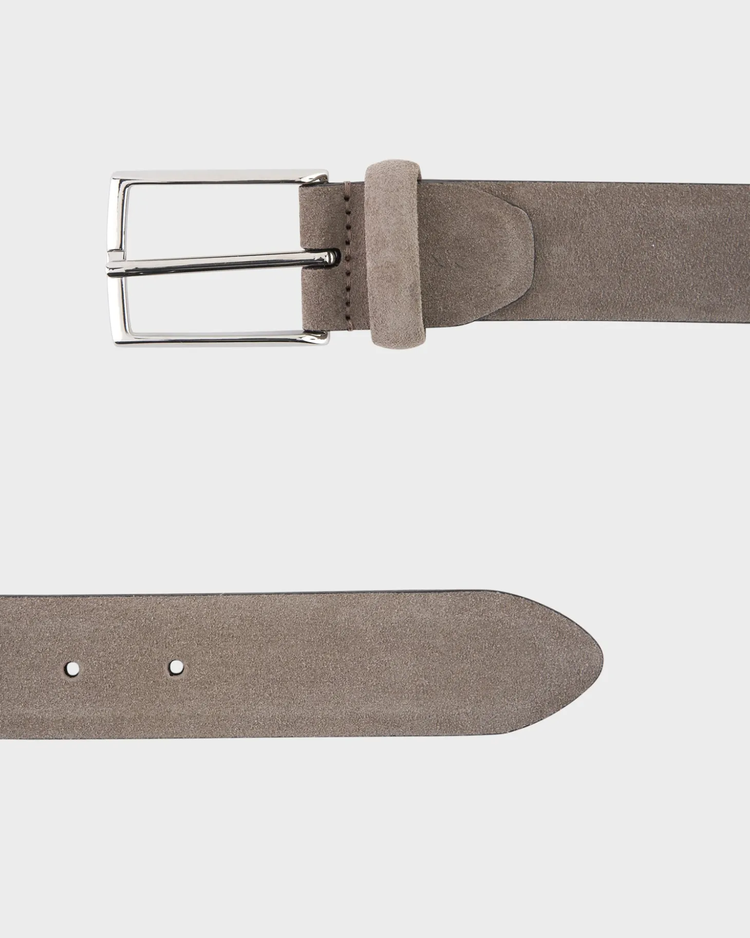 Grey Suede Leather Belt