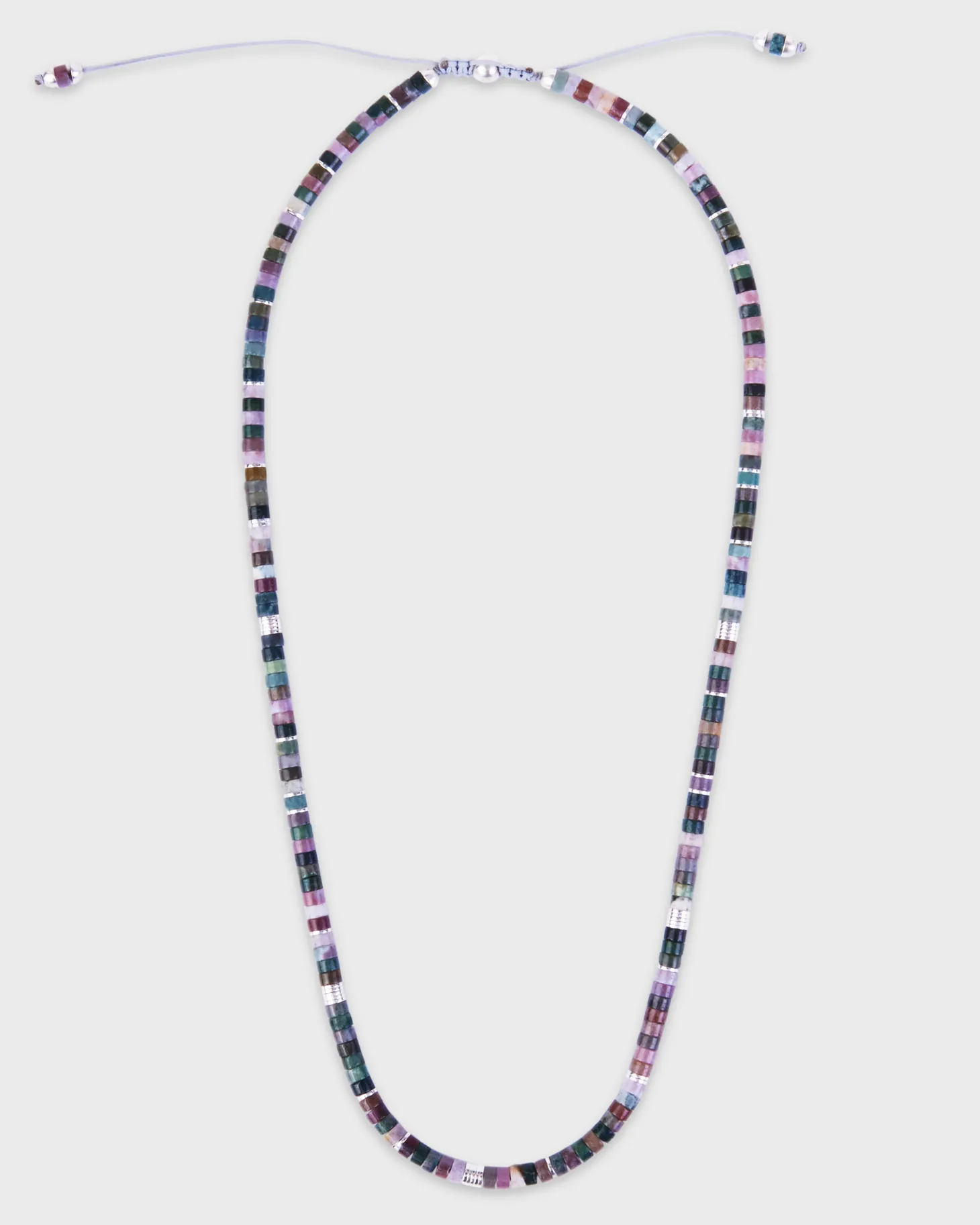 Indian Agate Tucson Sterling Silver Necklace