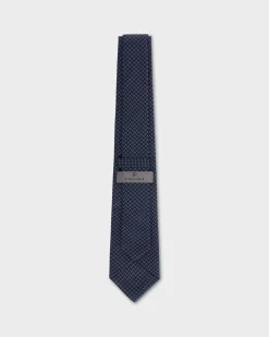Indigo Patterned Cotton Tie