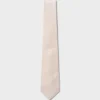 Ivory Silk Tie With Square Textured Pattern